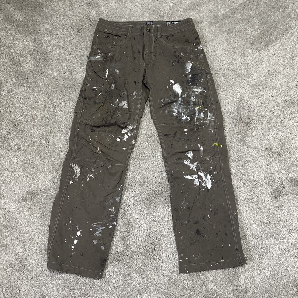 KUHL Brown Mens Work Pants Distressed Size 30x30